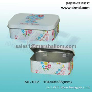 rectangular tin box, gift box,  metal box